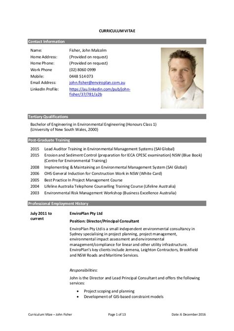 Married, two children home address: CV - John Fisher 161206 PUBLIC