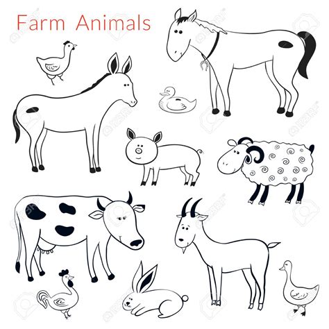 They are right up there with people, chimps, and dolphins! farm animals black and white clipart 10 free Cliparts | Download images on Clipground 2021