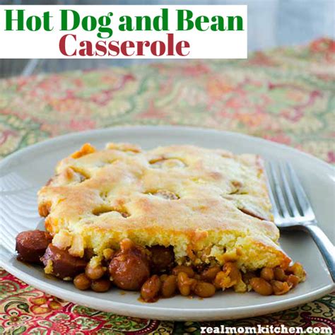 Halve the hot dogs lengthwise, making sure to not slice all the way through. Hot Dog and Bean Casserole | Real Mom Kitchen