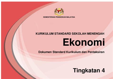 Terbitan terhad kementerian pendidikan malaysia bahagian pembangunan kurikulum. (PDF) DSKP EKON TING. 4 KSSM docx(1) | Azih Awang ...