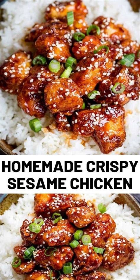 The chicken is tossed in a sweet and spicy asian sauce made of soy sauce, sesame oil, garlic and honey. Crispy Sesame Chicken with a Sticky Asian Sauce ...