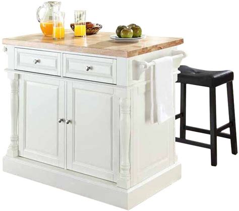 The top makes it safe for cutting meats. Darby Home Co Lewistown 3 Piece Kitchen Island Set with Butcher Block Top & Reviews | Wayfair