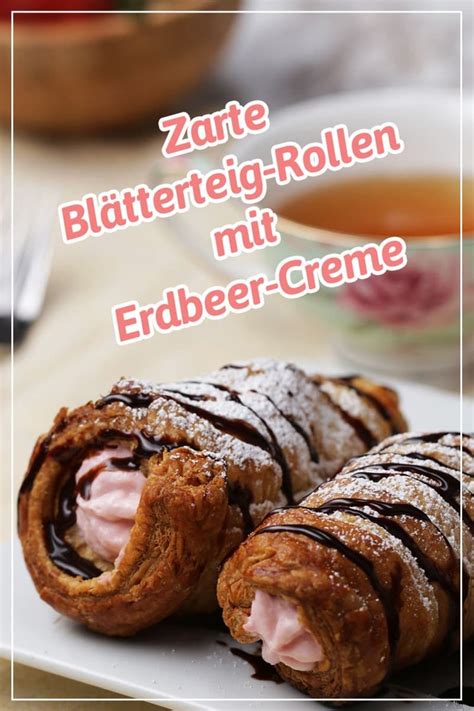 Schnelle rezepte mit blätterteig süß. Mit diesen Blätterteig-Rollen mit Erdbeercreme-Füllung ...