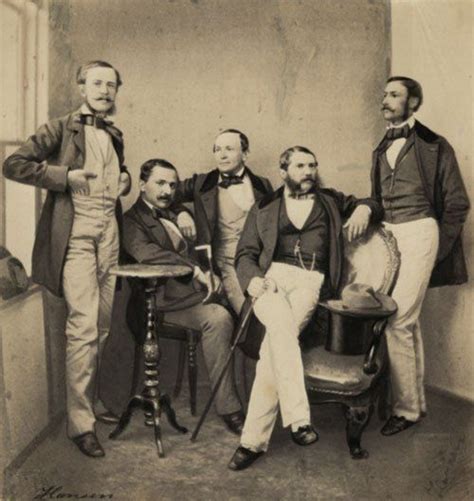 Posts about modest dress and social class victorian 1860s written by witness2fashion. Group Portrait of Five Gents, 1860 | Victorian era fashion ...