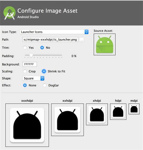 Create a project in android studio with empty compose activity template, and modify mainactivity.kt file as shown in the following. Android Studio - Image asset without border - Stack Overflow