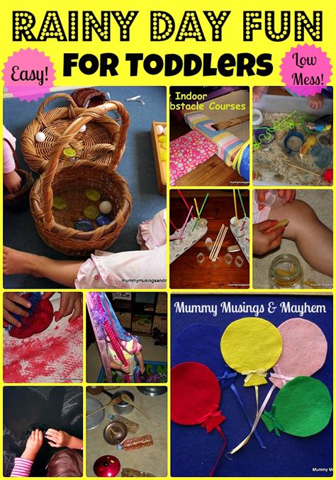 This article provides over 20 learning ideas, activities and games. Toddler Rainy Day Boredom Busters! - The Empowered Educator