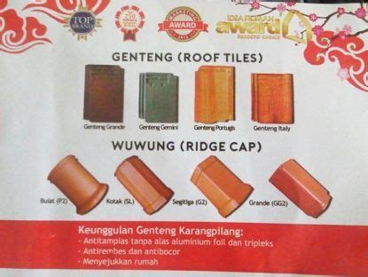 Pos tentang daftar harga genteng cisangkan 2016 yang ditulis oleh sukses mandiri teknik Harga Genteng Karang Pilang (Goodyear, Bisma, Bambe ...