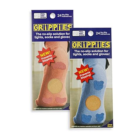 Iron or stick the shapes on and grippies stay for good, even through the washing machine. Grippies® Stick-On Non-Slip Sock Adhesives - Bed Bath & Beyond