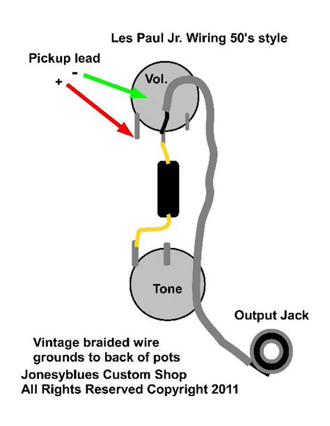 It can work like a typical volume + tone circuit, or with some special tone shaping tools. JBCS Guitar Wiring Diagrams Copyright 2011 | Epiphone, Gibson melody maker, Les paul