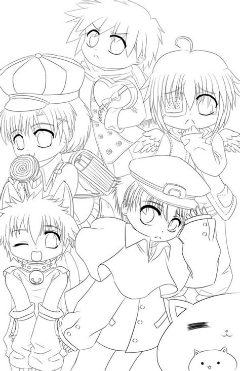Anime a boy with pajama drawings. Cute Boys Chibi Drawing Coloring Page - NetArt