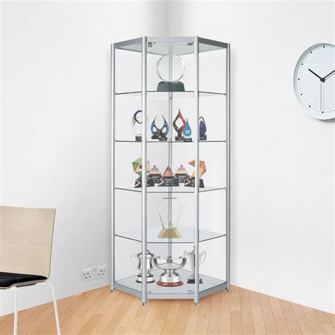 Buy glass display cabinets and get the best deals at the lowest prices on ebay! Silver Corner Glass Display Cabinet - 650mm | Displaysense