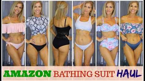 The ruffle front could hide my flabby baby belly very well. Affordable AMAZON Bathing Suit ~ Swimsuit Haul - YouTube