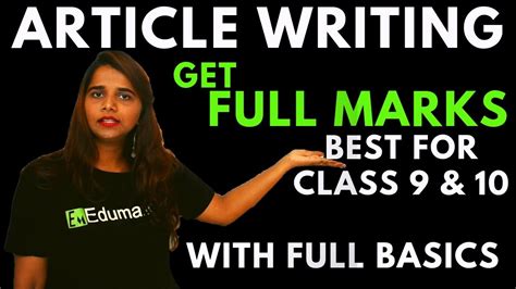 Check spelling or type a new query. ARTICLE WRITING - CLASS 10 CBSE - YouTube