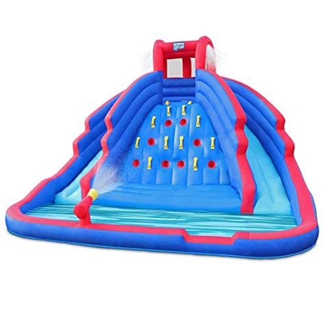 70% skóra ekologiczna 30% poliester. Deluxe Inflatable Water Slide Park - Heavy-Duty Nylon ...