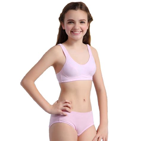 Transparent training bra for kids. 2016 Puberty Girls Kids Padded Bras And Matching Pants ...