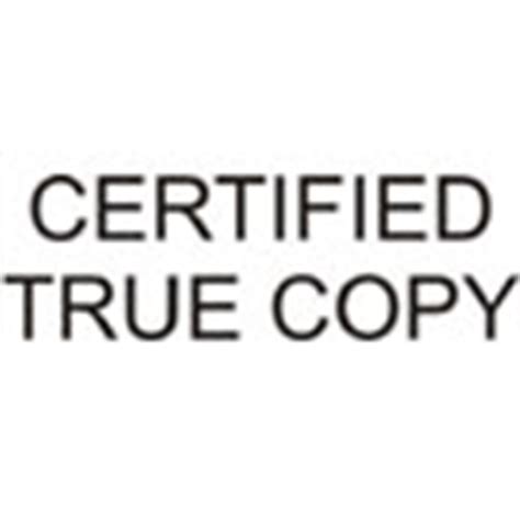 To certify a pdf document: SS-13 Certified True Copy Stamp