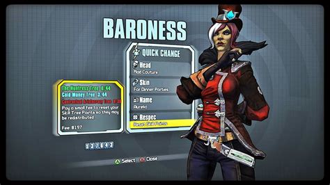 Introducing sir hammerlocks sister, lady aurelia the baroness! Borderlands The Pre-Sequel Aurelia's Heads & Skins - YouTube