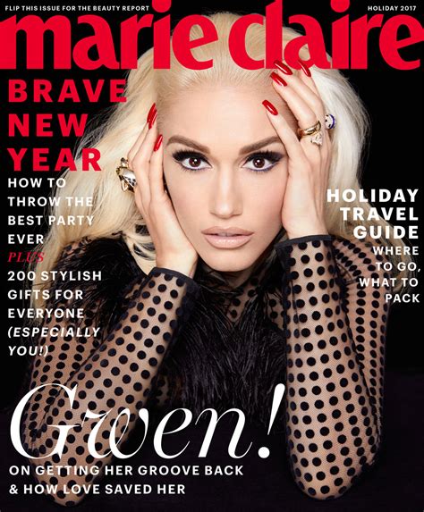 The singer and voice coach was also grilled by ellen degeneres about his relationship with gwen stefani. Gwen Stefani Covers the Holiday 2017 Issue of Marie Claire ...