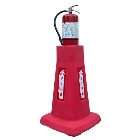 A portable fire pit is useful to have around when you want a heating source or cooking platform on the go; Portable & Stackable Fire Extinguisher Stand - LPI Fire