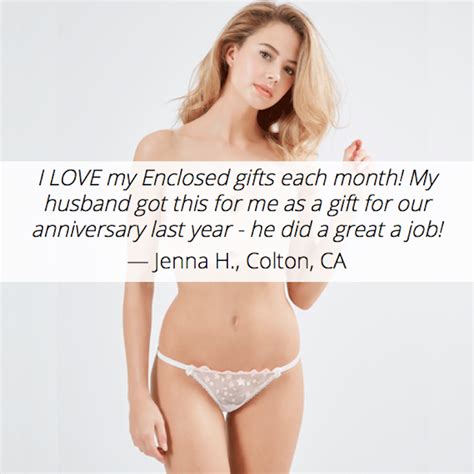 Check spelling or type a new query. Wife Testimonials On ENCLOSED's Luxurious Panty Gift