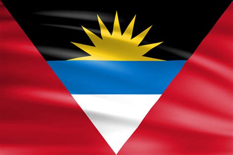 There are three horizontal bands of different colors: Flagge von Antigua und Barbuda | Wagrati