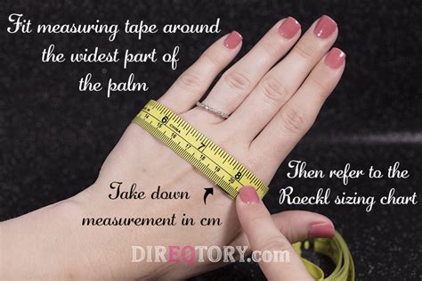 For glove size, measure around your hand at the widest point of your palm. How to Measure for Roeckl Gloves - Direqtory