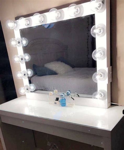 Diy vanity makeover and ikea chair hack faux fur pillow case amzn.to/2lmdnba marble contact paper. 36x30Low shipping!!Hollywood Vanity Mirror.Perfect for ...