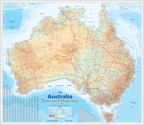 061 3658793 útikönyvek, földgömbök, térképek nagy választéka! Ausztrália Domborzati Térkép | groomania