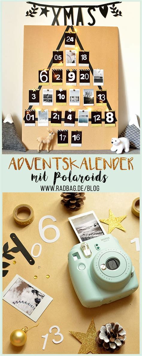 Dann bastle deinen adventskalender selber mit retro bildern! Adventskalender selber basteln I Persönlicher Polaroid ...