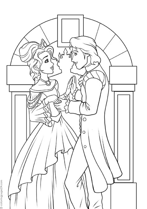 Princesses always have amazing stories that all the romantics dream.in other drawings you'll not only see the princess but her prince as well ,you can decide the color of his. Prince & Princess: Coloring Pages & Books - 100% FREE and ...