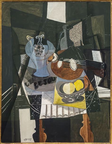 Maybe you would like to learn more about one of these? Still life with fruit bowl, bottle, and mandolin ...