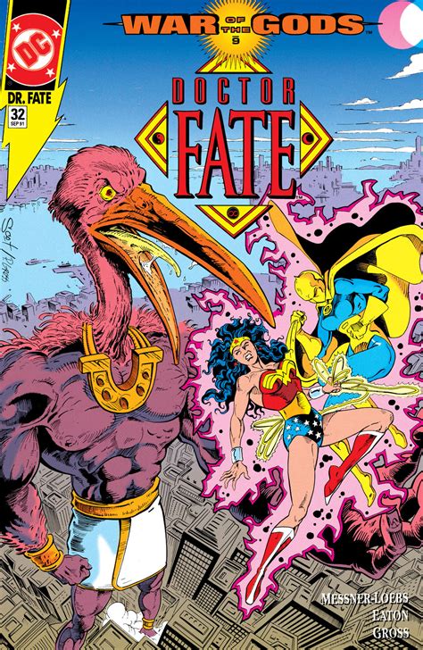 Doctor fate is a legacy of heroes in the realm of magic who act as agents of the lords of order in the battle against chaos, using the powerful amulet of anubis, cloak of destiny and helmet of fate. Dr. Fate (1988-) #32