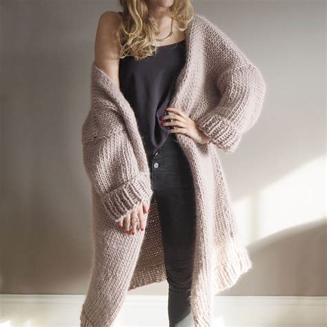 This design would enhance the beauty of your cardigan.! Dreamy Oversized Cardigan - Knitting Pattern - Lauren ...