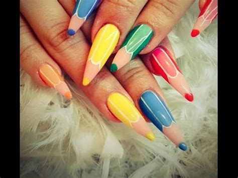 Colecție de la prodan alexandra. Nail Art model creion !!! pas cu pas !!! - YouTube