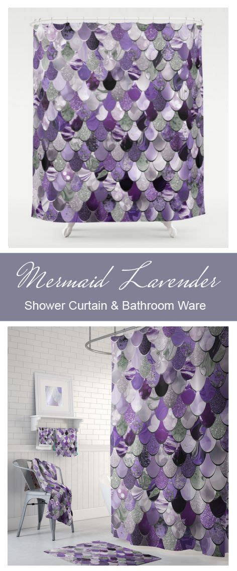 Us swans flowers cascade shower curtain bathroom bath mat lid toilet sea. Mermaid Bathroom Decor, Lavender, Purple Shower Curtain ...