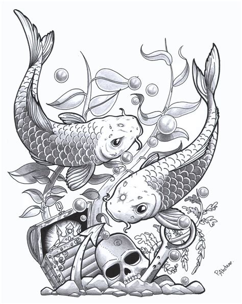 It requires very few supplies and — honestly! fish pencil drawings | fish design pencil renders by ...