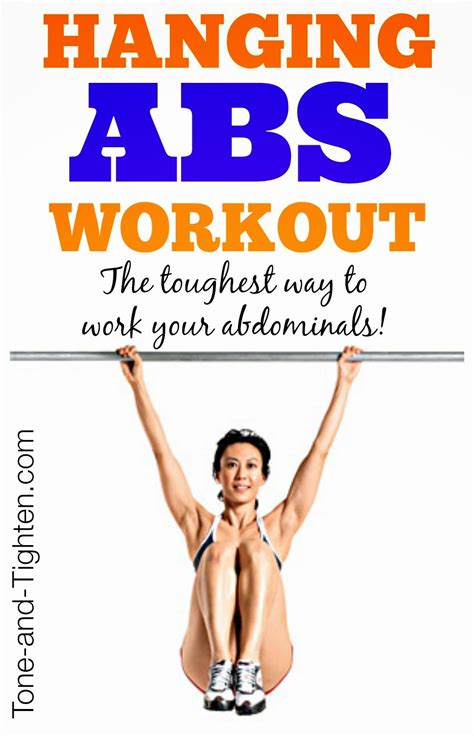 Raise your arms and pull them up toward the ceiling while lifting your shoulders and upper back off the floor. Hanging Ab Abs Workout Exercises | Tone and Tighten