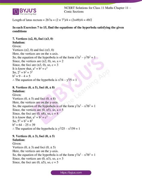 It is the set of all points in. NCERT Solutions Class 11 Maths Chapter 11 Conic Sections ...