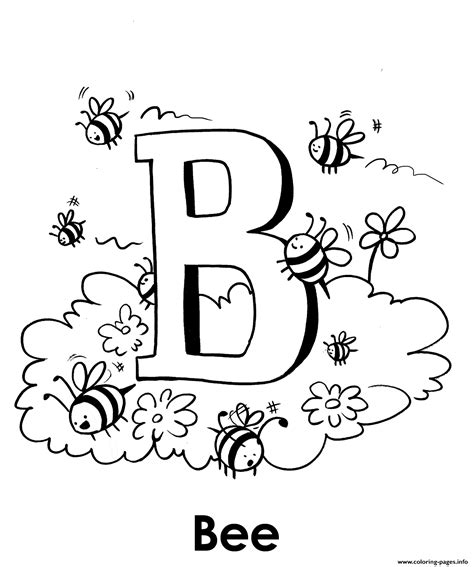 This free printable uppercase letter tracing helps kids practice forming upper case letters while learning animal names, strengthening fine now print the sheets in color on printer paper or white cardstock. Alphabet S Bee Animalfd5b Coloring Pages Printable