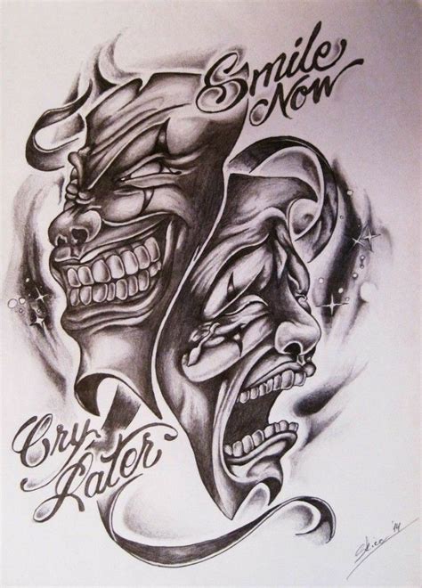 Looking for your dream laugh now cry later tattoo design? The 26 best Laugh Now Cry Later Tattoo Drawings Of Faces ...