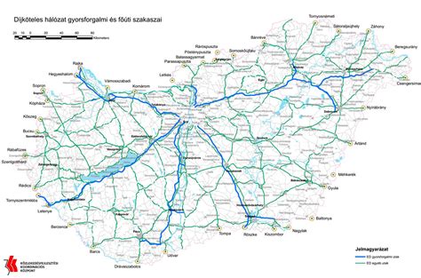 Arcmagyarország vektor térkép részletes tartalma: útdíj Térkép Magyarország