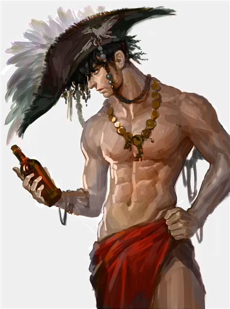 Fantasy art fantasy drawing ideas. Pirate, Sea robber, Drinker, Rum, Rough drawing, Muscle ...