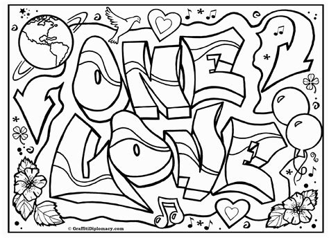 Graffiti coloring pages coloring pages for teenagers graffiti free. Printable Graffiti Coloring Pages - Coloring Home