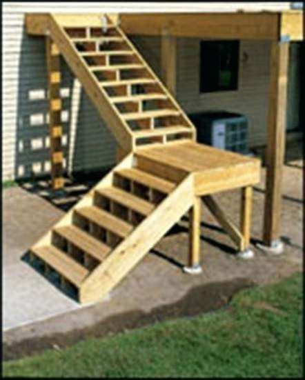 Since we have 12 stairs on this sample staircase, we will divide them in half and have six before the landing and six after. 67+ Ideas Deck Stairs With Landing Diy - 2019 | Exterior ...
