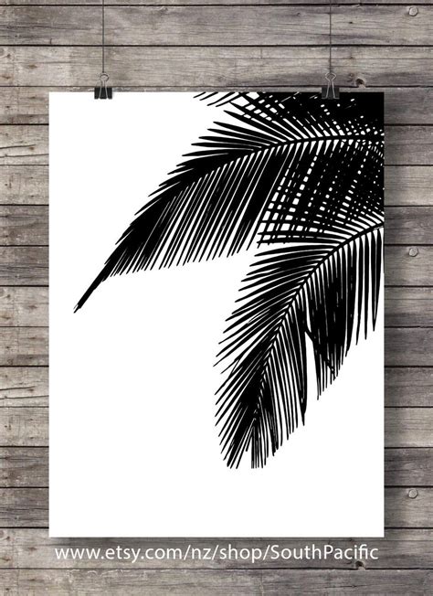 Palm leaf wallpaper palm in palm black white by peacoquettedesigns custom printed removable self adhesive wallpaper roll by spoonflower. Palm leaves Graphic art print Printable art Black and ...