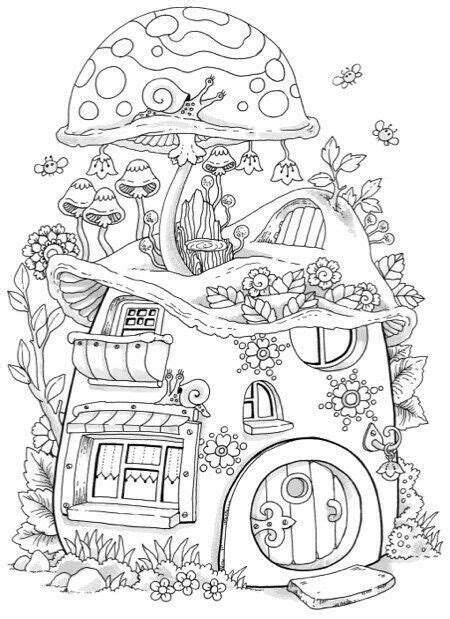 It will be crisp, clear and beautiful! Adorable mushroom house colouring book page. Can't you ...
