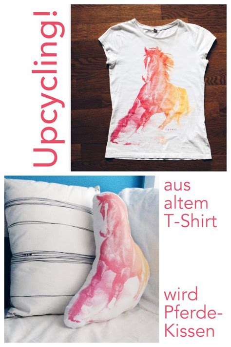 Verwenden sie an den nähten in der achselhöhle einen doppelstich. T-Shirt Upcycling DIY ::: Motivkissen selber nähen - Anleitung