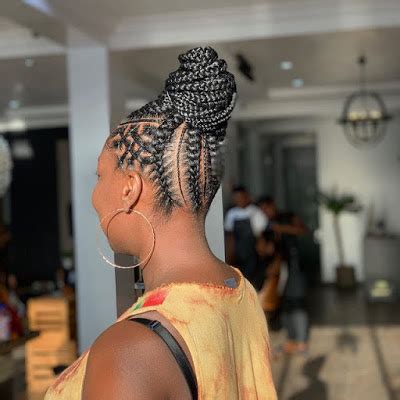 This ghana braid hairstyle adds oomph with chunky braids. Ghana Trendy Braids Hairstyles for 2020: Latest Ghana Weaving Hairstyles