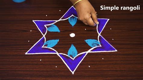 Sri rama navami padi kolam a traditional padi #traditionalpadikolam #ugadispecialpadikolam #apartmrntpadikolam. Simple rangoli for rama navami | how to draw star colour ...