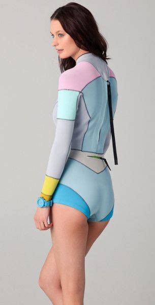 Similar videos wet spandex having wet panty fun Cynthia Rowley Long Sleeve Wet Suit in Multicolor (pink ...